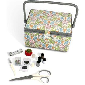 Medium Sewing Basket Kit Filled with Essential Sewing Supplies